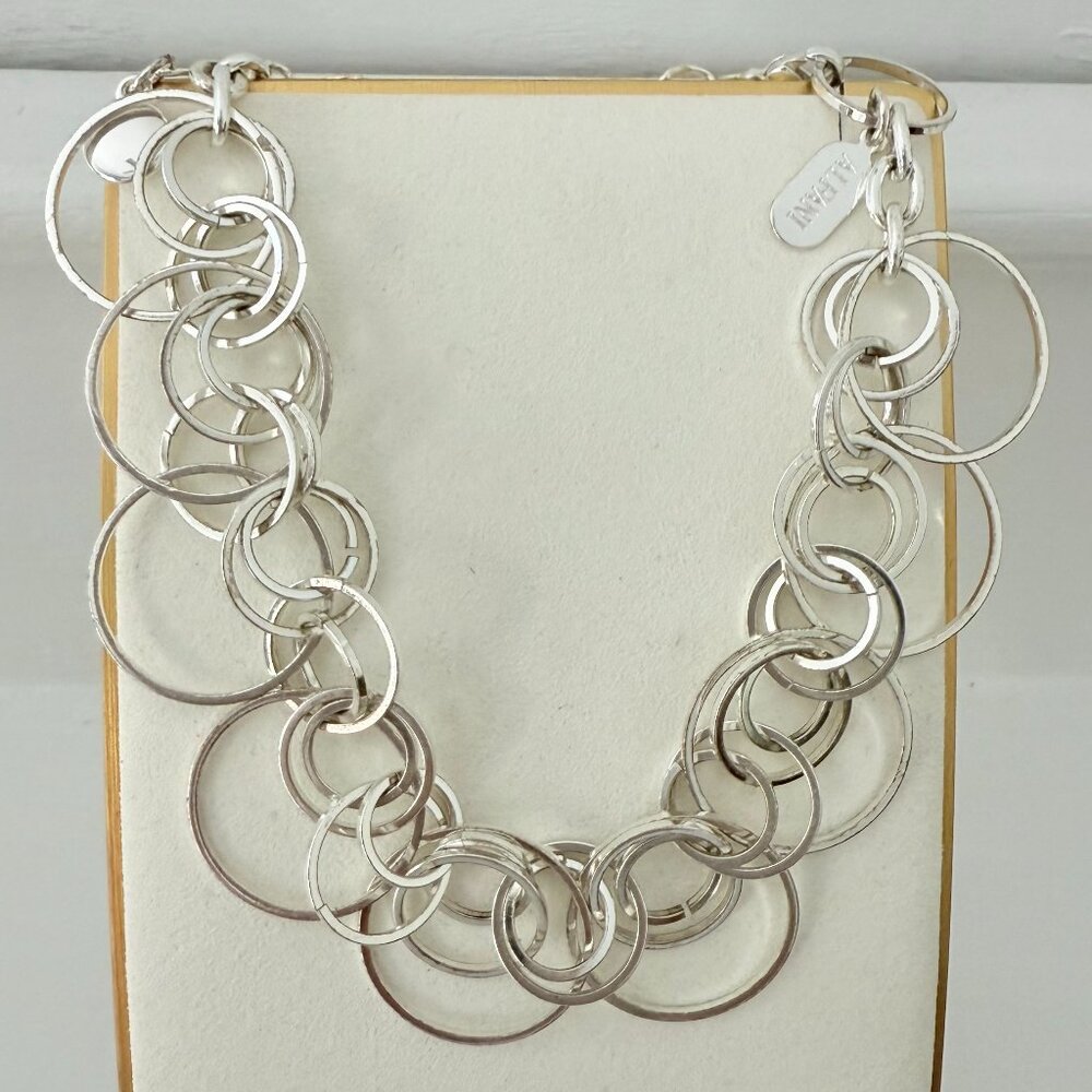 Ali & Ani Silver-Tone Circle Link Bracelet